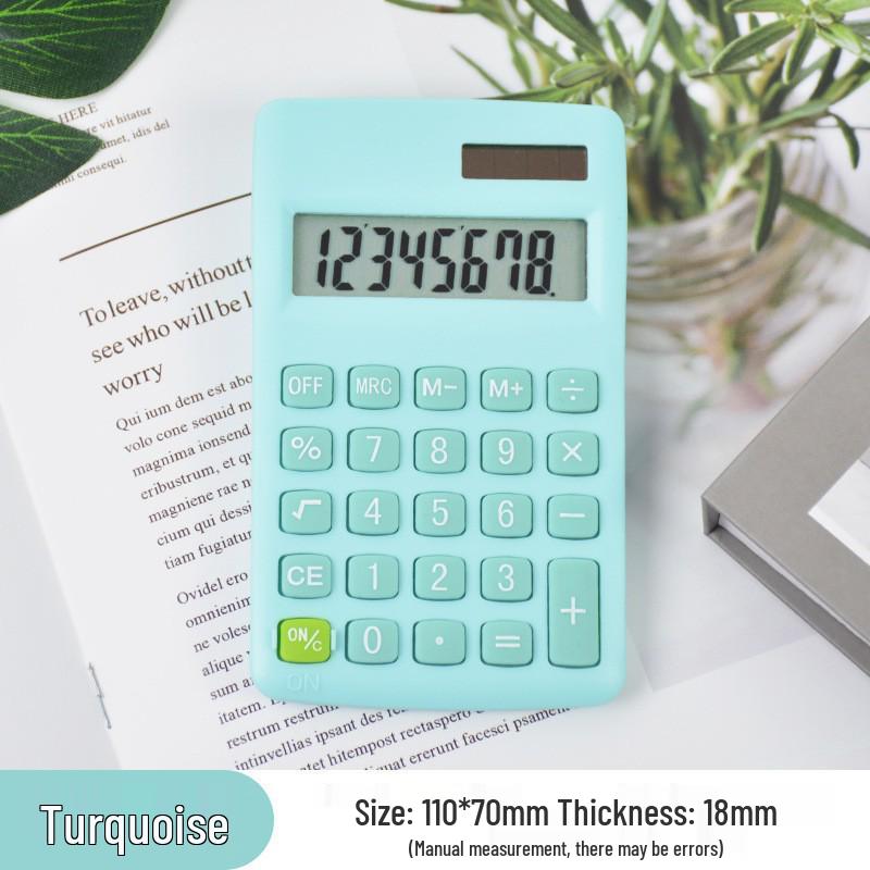 Compact Solid Color Mini Calculator K888 for Office Use