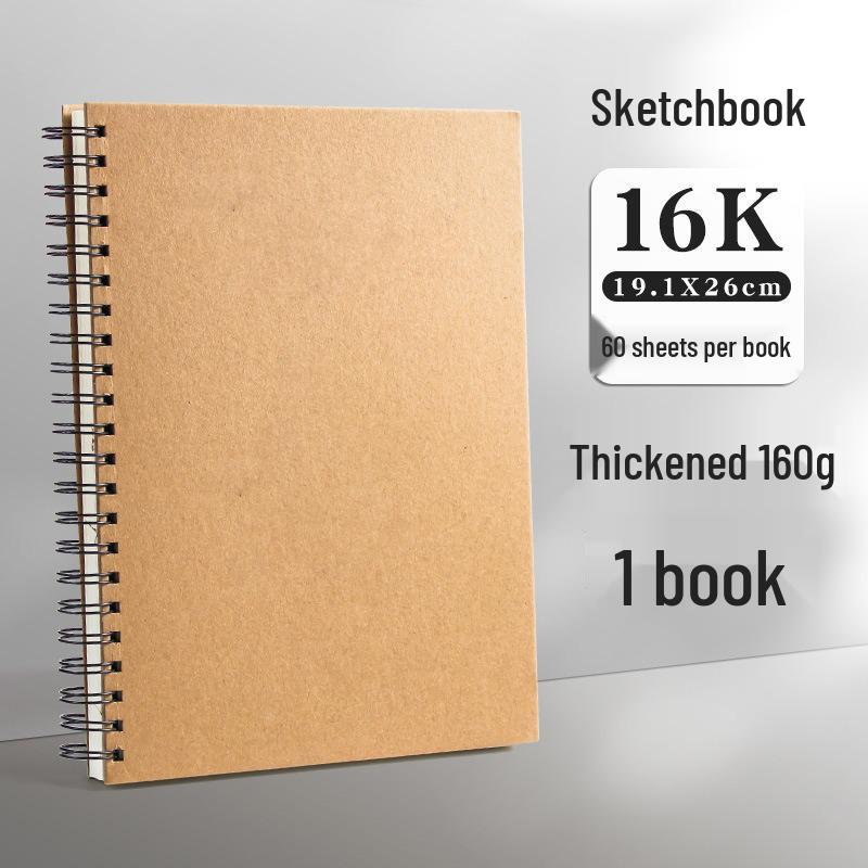 Coil-Bound Hardcover Sketchbook – Multiple Sizes: A3, A4, A5, 4K, 8K, 16K, 32K for Art and Drawing