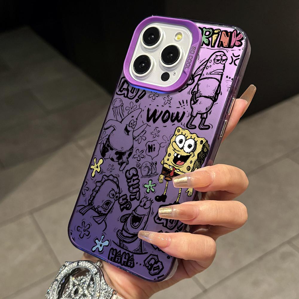 S-SpongeBob SquarePants Phone Case for Apple iPhone 17 Air 16 15 14 Plus 13 12 11 iPhone16 iPhone13 Pro Max X Xs Cover