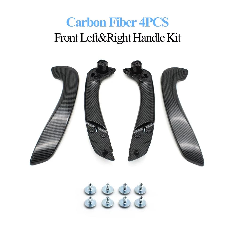 Black Carbon Fiber Front Left or Right Door Inner Handle Cover For Renault Megane 3 MK3 Fluence 2008-2016 809600015R 197012651