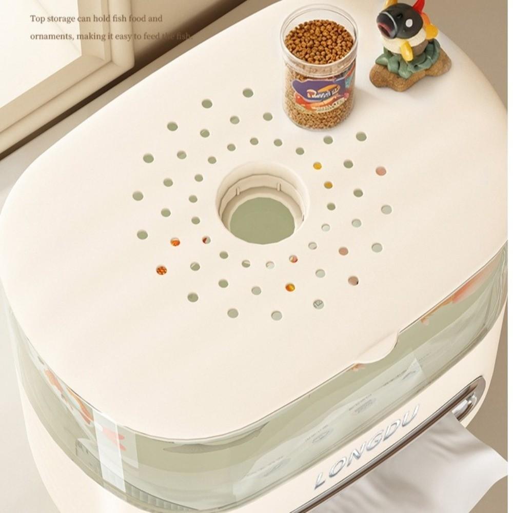 Cutie de șervețele antiderapantă Acvariu transparent pentru birou Cutie de depozitare multifuncțională Dormitor