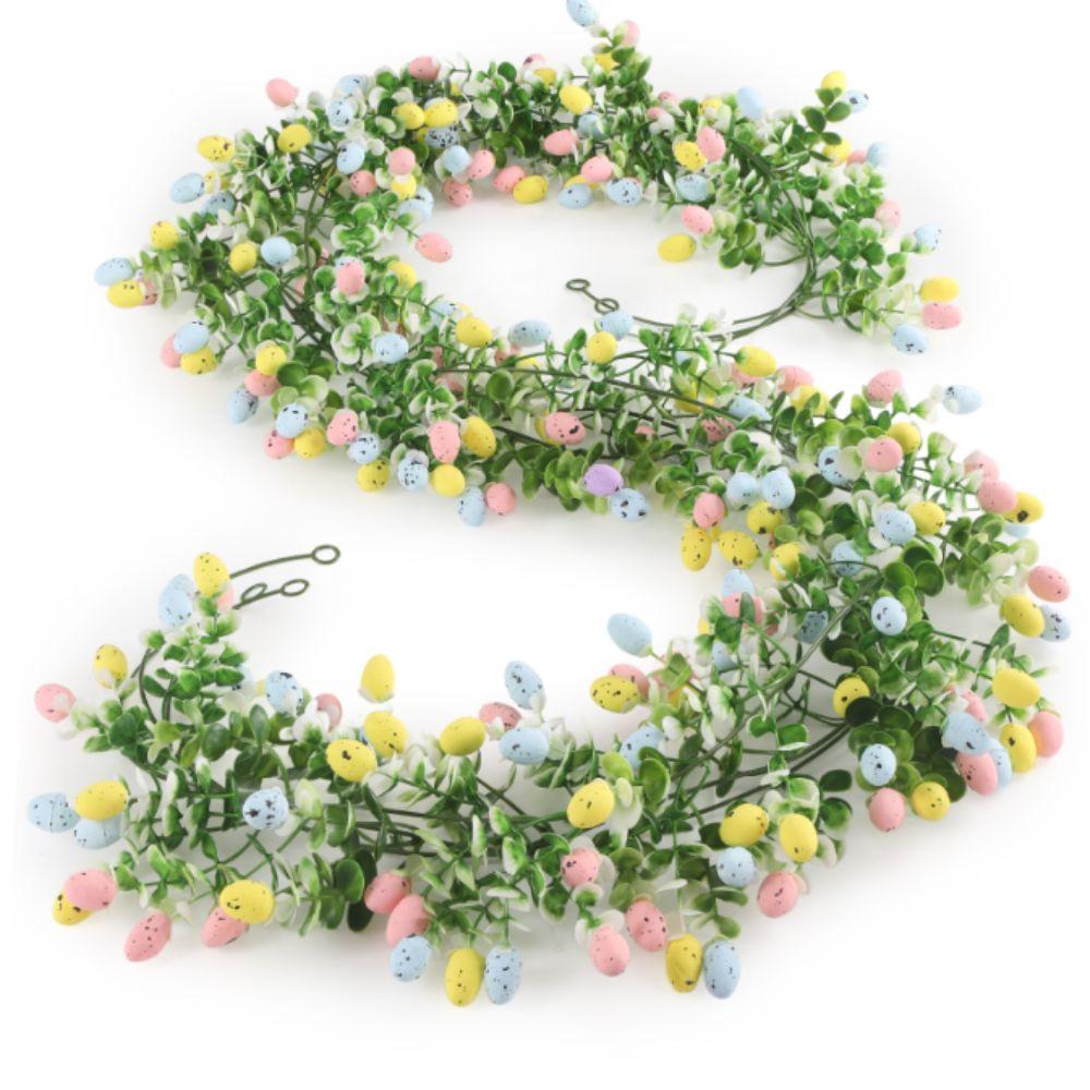 Green Vine Easter Egg Wreath Artificial Plant Wall Hanging  Spring Festival