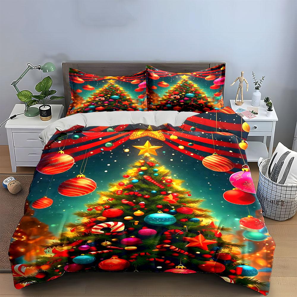 Festive Wonderland of Joy. Bedding Sets Duvet Covers Pillowcases(1* Duvet Cover 2* Pillowcases Without Duvet Insert)
