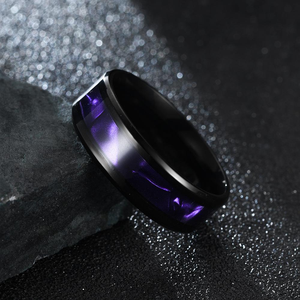 8MM Starry Sky Pattern Trendy Men’s Ring