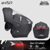 AD 3C Certified Electric Motorcycle Flip-up Helmet with LED Taillight for All Seasons