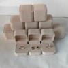 12pc Apricot Velvet Jewelry Ring Box Non-Stick Dust Jewelry Case Wedding Valentine's Day Christmas Earring Pendant Packaging Box
