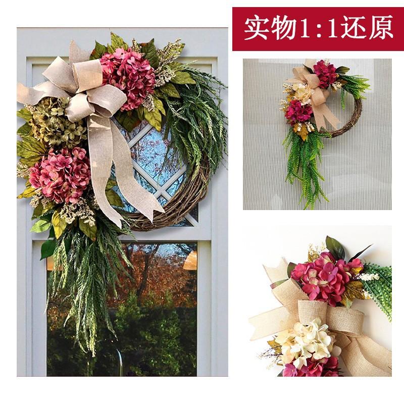 Pastoral Ornaments Garden Farmhouse Door Pendant Home Wall Hanging Wreath Door Hanging