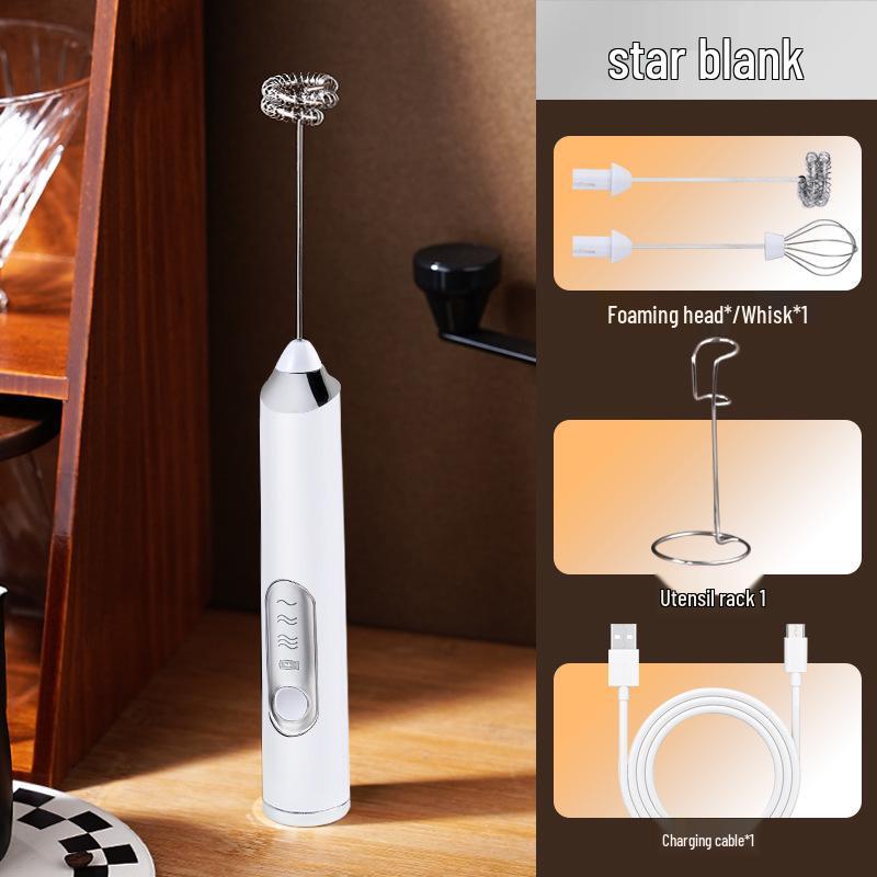Rechargeable Handheld Electric Milk Frother & Egg Beater