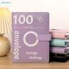 100 Envelope Savings Challenge Binder - Purple Budget Organizer with Tracker Sheet, Money Saving Journal for Financial Goals