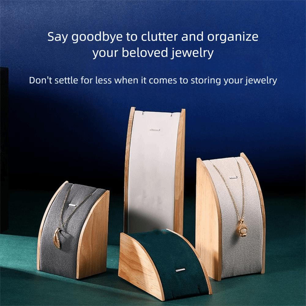 Wooden Necklace Display Stand Portable Counter Display Props Durable Jewelry Storage Rack
