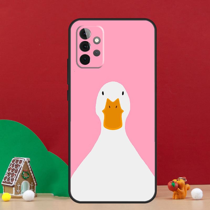 Cartoon Funny Goose Case For Samsung Galaxy A54 A06 A16 A26 A36 A56 A53 A32 A52 A33 A13 A55 A35 A15 A14 A34 A17