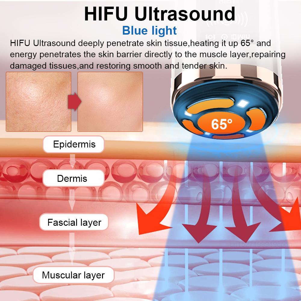 Hifu Face Lifting Facial Massage EMS Facial Microcurrent Skin Rejuvenation Anti-aging Facial Lifting Massager Mini Hifu Machine