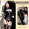 Sexy Lingerie End of Season Sexy Oily Long Sleeve onesie Silky and empty Passion Open Stretch Tights