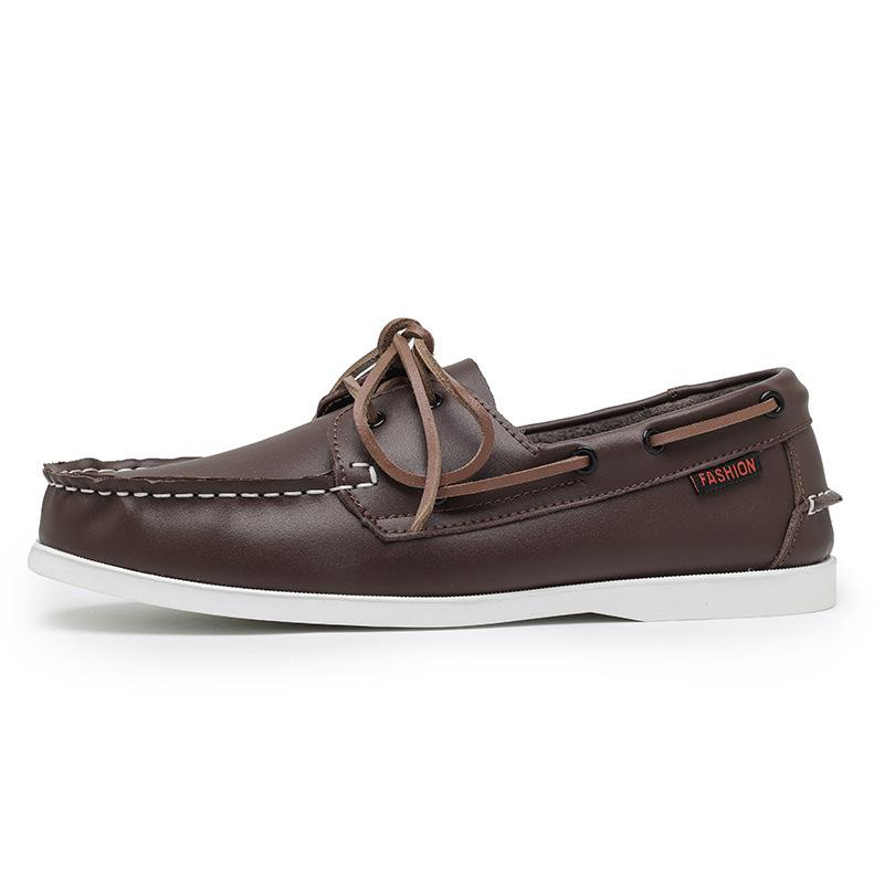 Men's shoes foreign trade large size 47 sailing shoes men's Korean version tide driving Doudou shoes casual shoes leather shoes men 2025