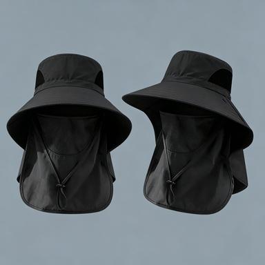Summer Sun Hats UV Protection Outdoor Hunting Fishing Cap For Men Women Hiking Camping Visor Bucket Hat Neck Flap Fisherman Hat