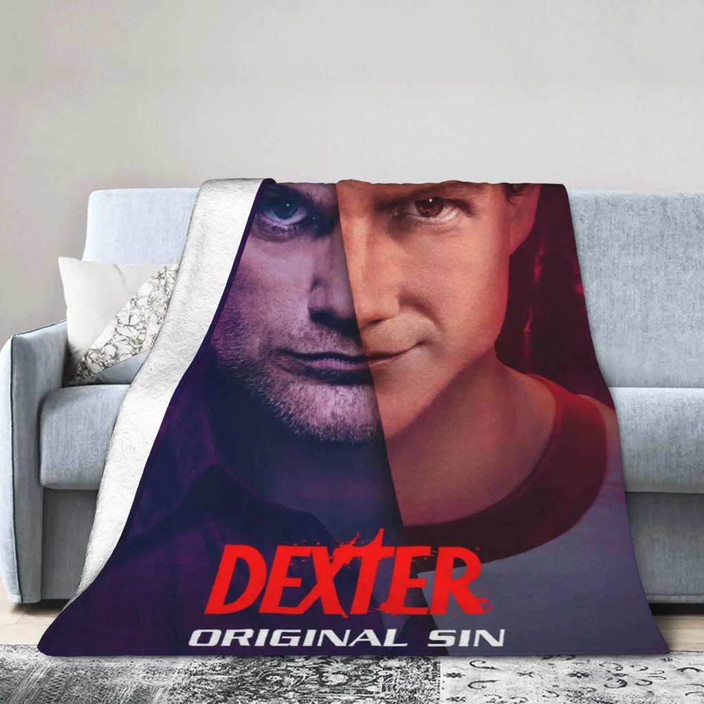 Dexter New Blood Hřejivá měkká plyšová deka na pohovku postel gauč křeslo Dětská flanelová deka Vtipný design Útulná domácí dekorace