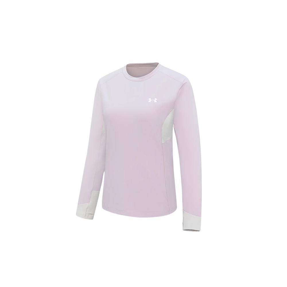 

Under Armour Hiking Casual Comfortable Sports Sweat-Wicking Round Neck Long Sleeve T-Shirt Women T-Shirt Lotus-Pink 14423272-0042 S
