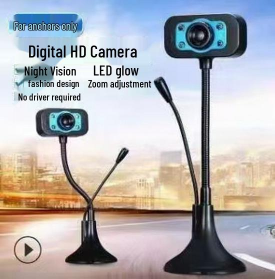 HD 1080p Driver-Free Webcam for Online Classes & Video Conferencing