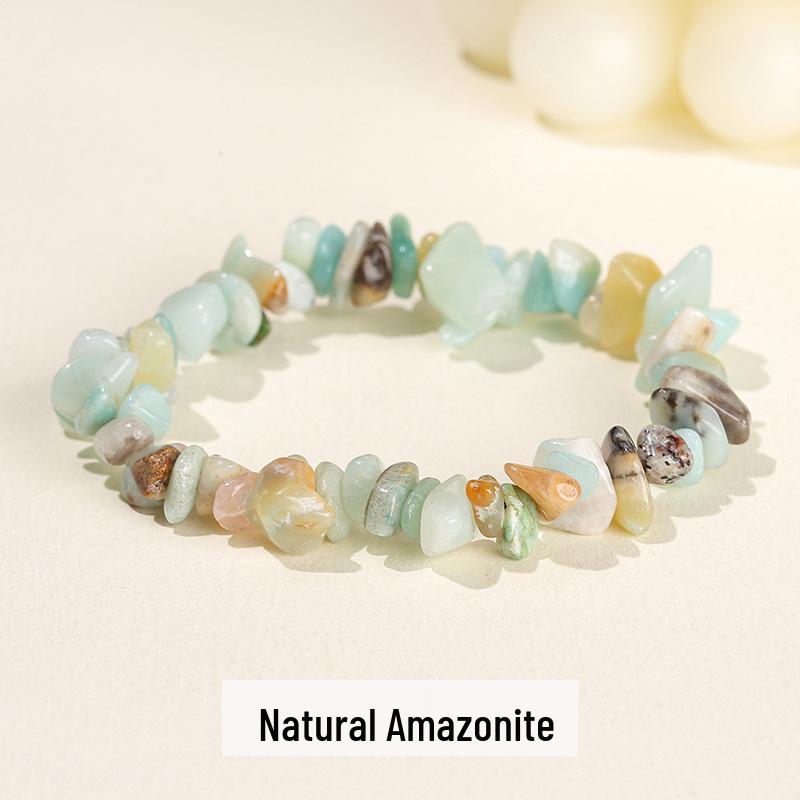 Jingdong Seven-Color Agate Chip Elastic Bracelet