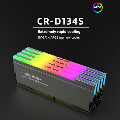 COOLMOON RAM Heatsink Radiator 5V 3PIN ARGB Cooler Addressable Cooling Vest Heat Sink Cooler for DDR3 DDR4 Desktop PC Ram Memory