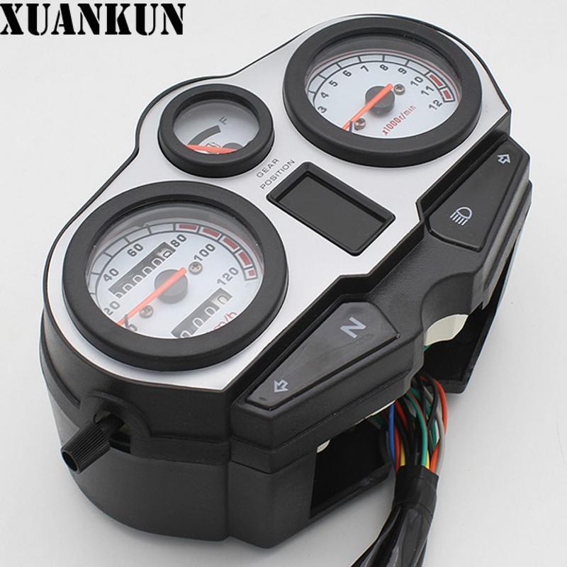 XUANKUN Motorcycle Odometer Instrument 125K Meter Assembly HJ125-A/R Meter Tachometer Assembly