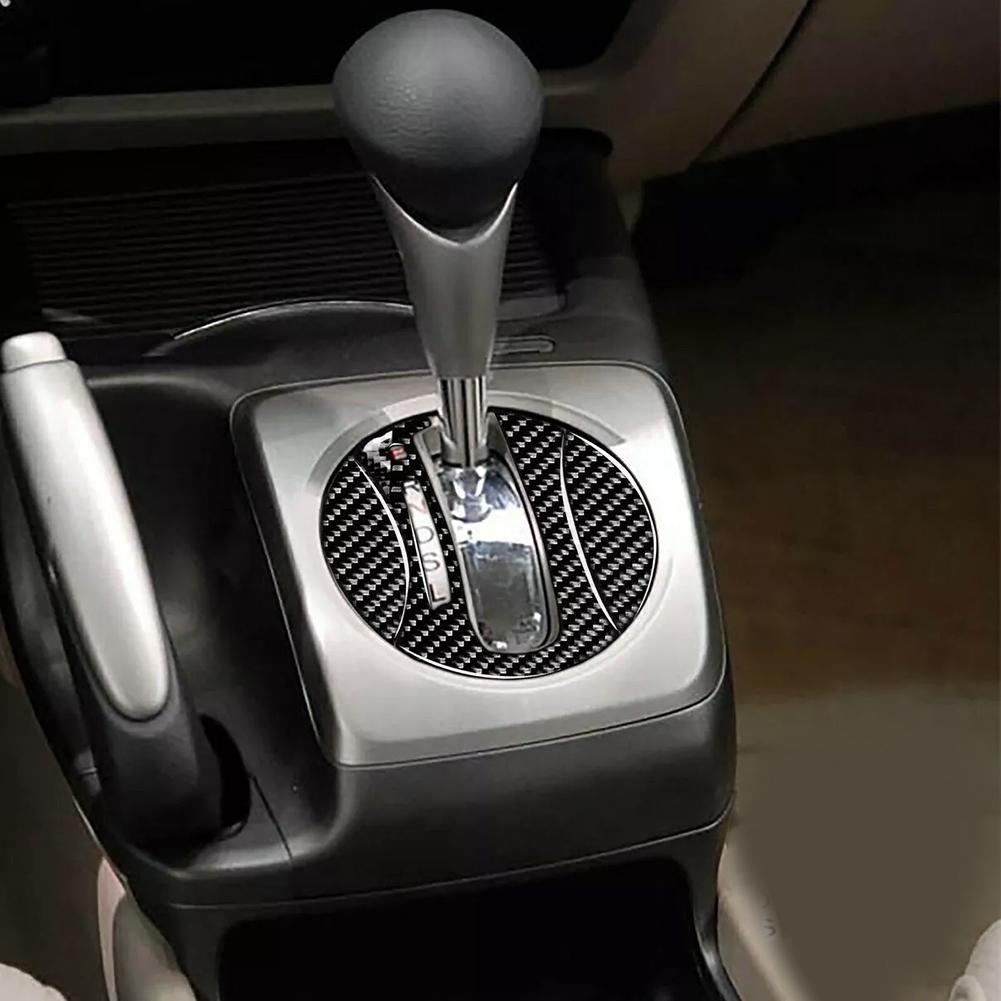 For Honda Civic 8th 2006-2011 Automatic Gear Shift Cover Carbon Fiber Trim Fashionable Design High-quality Texture