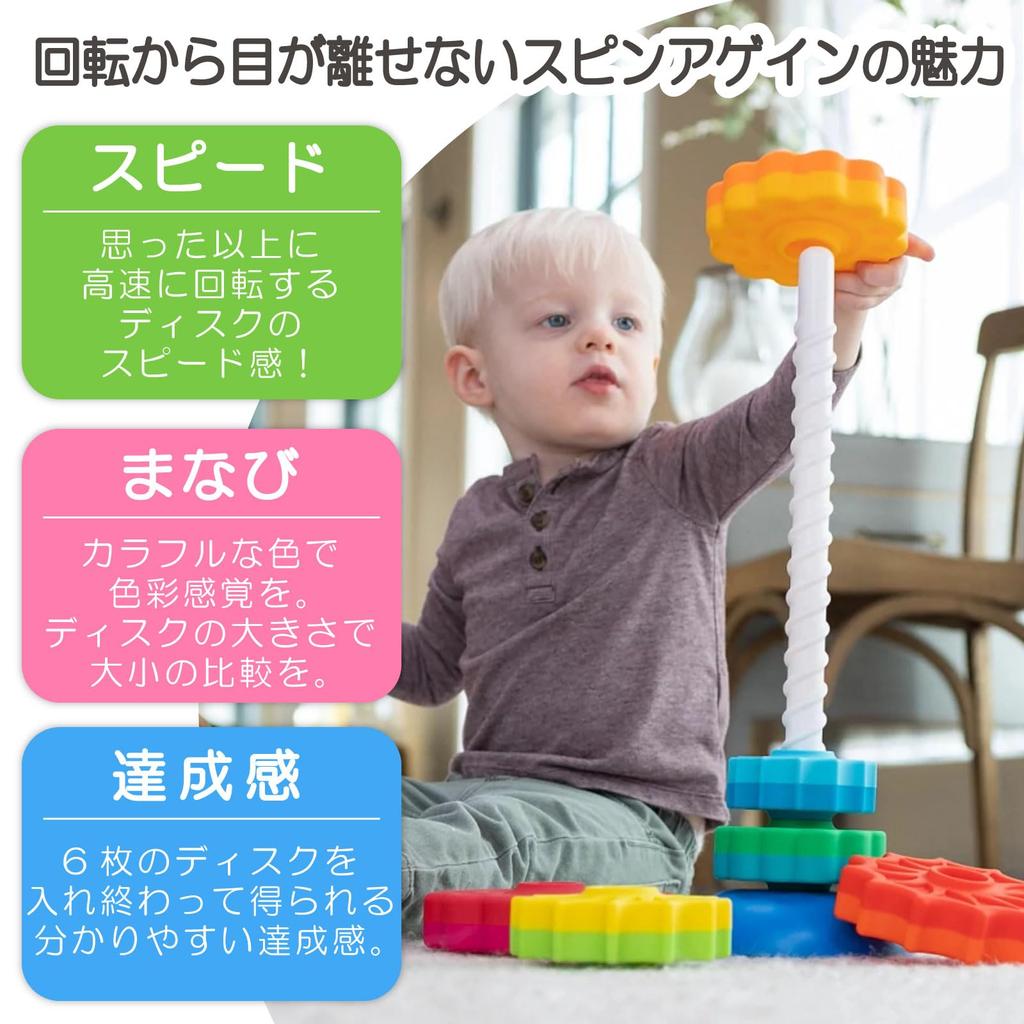 Fat Brain Toys Spin Again Educational Toy 13X42cm Genuine Product FA110-1