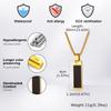 Vnox Rectangular Resin Pendant Necklace for Men, Stainless Steel Box Chain Vertical Bar Necklaces, Jewelry Gifts for Dad Son Him
