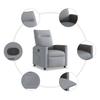 Relax Chair Light Grey Fabric