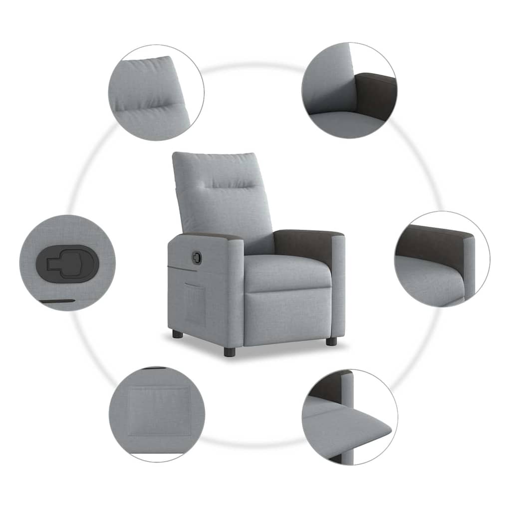 Relax Chair Light Grey Fabric