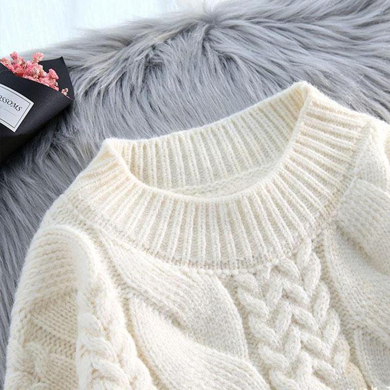 Vintage svetr Fried Dough Twists svetr Dámský svetr volný westernizovaný svrchní kabát Korejský svetr svetr dámské topy