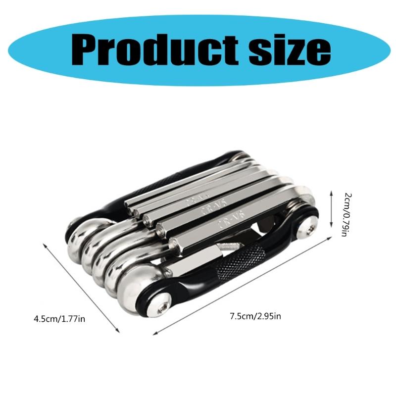 Bicycles Maintenance Multitool Bikes Repair Wrench Tool 16 in 1 Multifunctional Bicycles Cycling Maintenance Wrench Tool
