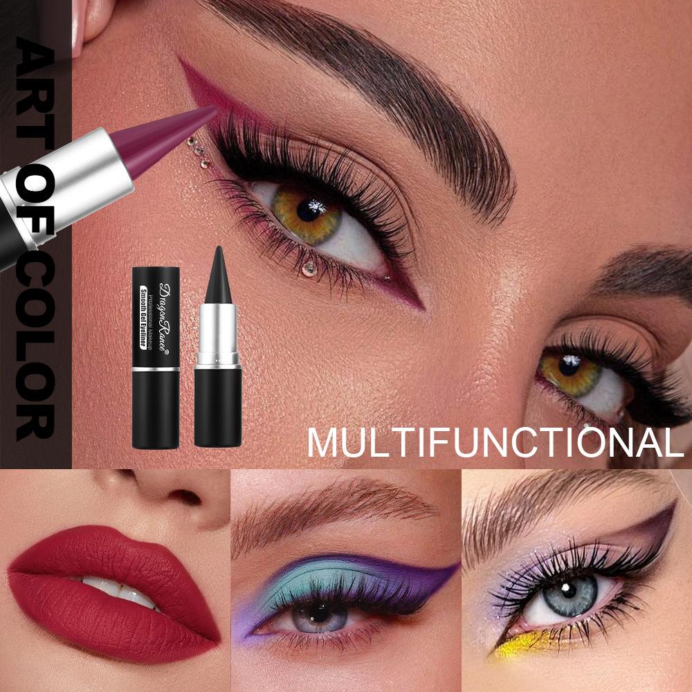12 Colors Colorful Eyeliner Long-Lasting Waterproof Smudge-Proof In Black White Blue Purple Green Versatile for Lip Liner & Eye Makeup