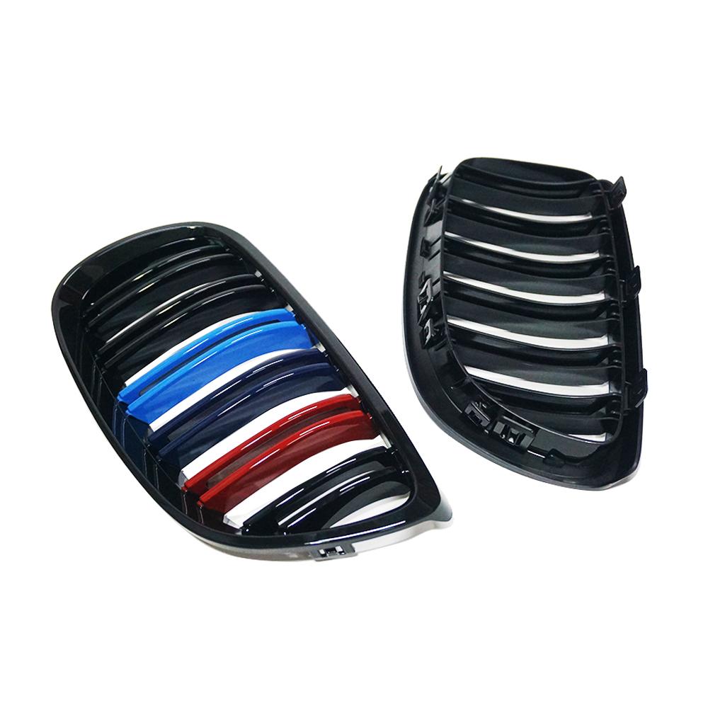 Thultra Double Line Grills Frontstoßstange Racing Grill M-Farbe für BMW E92 E93 M3 2006–2009, hochwertiges Auto-Styling