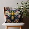 Mystical Vintage Bee Pattern Cushion Cover Pillowcase Upholstery Pillows for Sofa Throw Pillow Home Decor Pillowcas