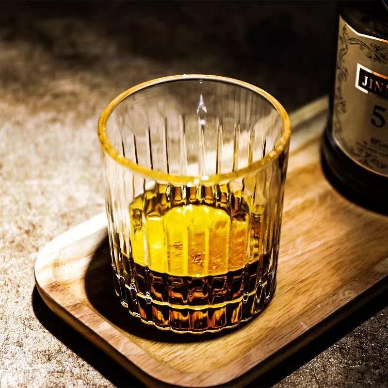 Křišťálová sklenice na whisky – Vintage tumbler na Scotch, Bourbon, Koňak, Vodku, Gin, pro domácí bar