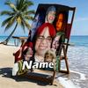 Custom Name Personalized Billie Eilish Print Beach Towel, for Trip Camping Beach Party Home Decor, Birthday Gift for Family & Friends