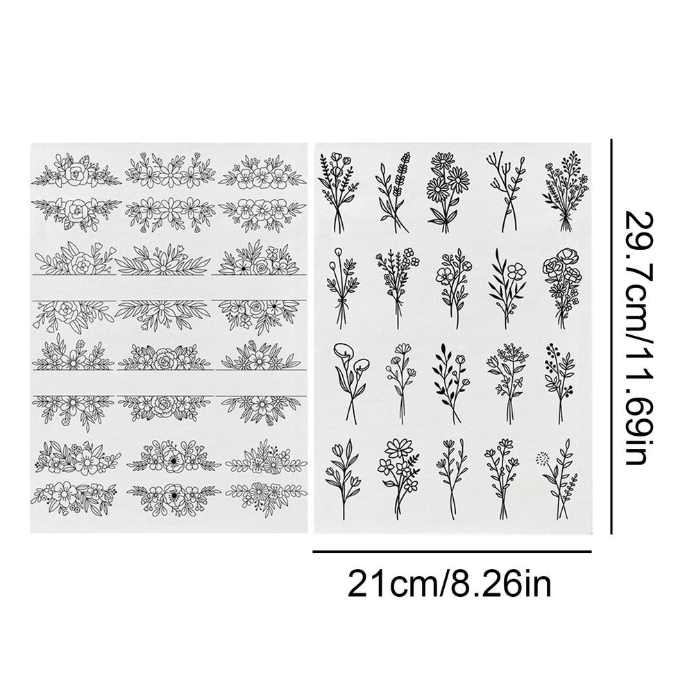 Bohemian pattern Water Soluble Stabilizer DI Y handmade crafts Embroidery Stick And Stitch Embroidery Paper accessories