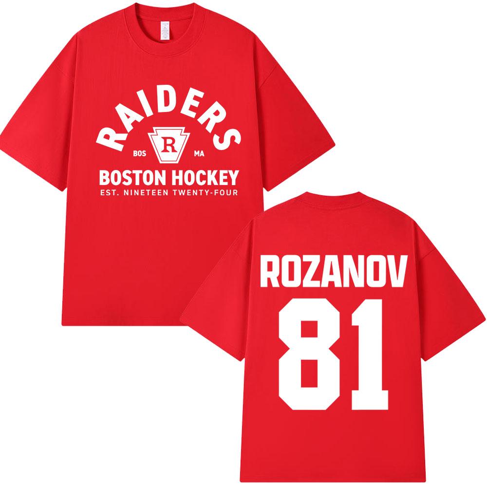 Heated Rivalry Warm Rival LIya Rozanov 81 Boston Raiders Tshirts 2026 Summer Men Women Luxury Fashion Cotton Tshirt Street Y2K