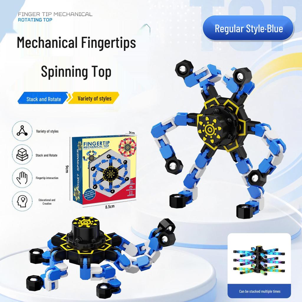 Deformable Luminous Gyro Toy for Kids - Educational Stress-Relief Mechanical Spinner