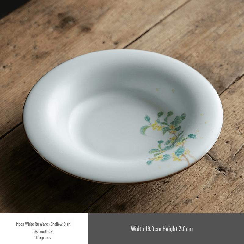 Chaxun Ru Kiln Tea Snack & Fruit Plate