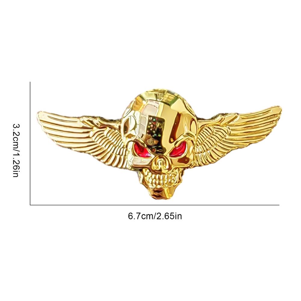3D Metal Car Sticker Angel Wings Car Decal Metal Skeleton Car Emblem Decoration Sticker Metal For Car Accessories
