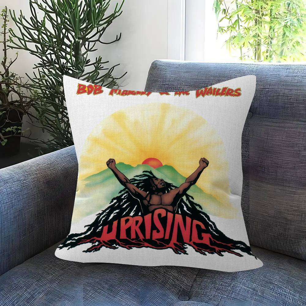 Classic Bobs Marley & T-The Wailers Pillow Cover Sofa Cushion Cover Home Room Decoration Children Gift