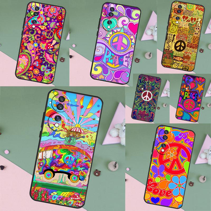 Hippy Hippie Psychedelic Art Peace Case For Honor Magic 5 6 7 8 Pro Honor 200 400 50 70 90 Lite X8b X8c X9b X9c X9d Win RT Cover