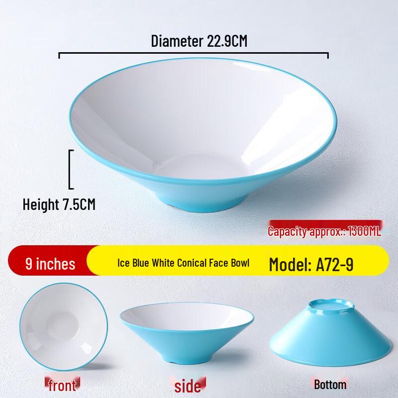 Sweet & Quiet Commercial Melamine Noodle & Soup Bowl