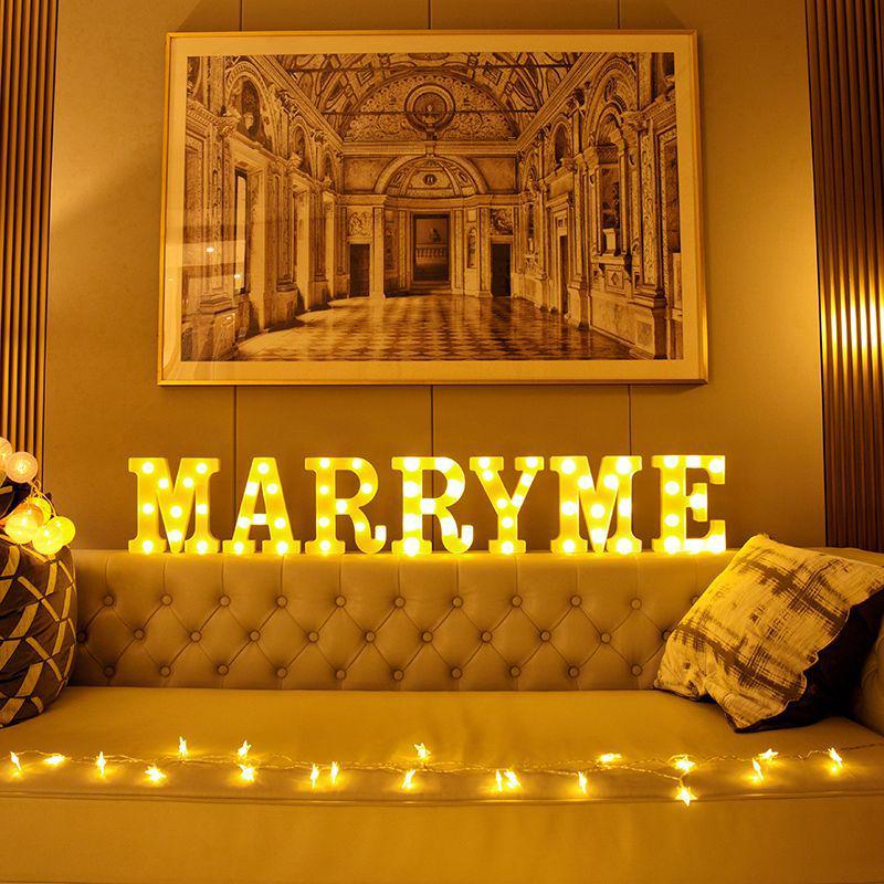 "Romantic LED Letter Lights: Perfect for Proposals, Birthday Decorations, and Event Styling"