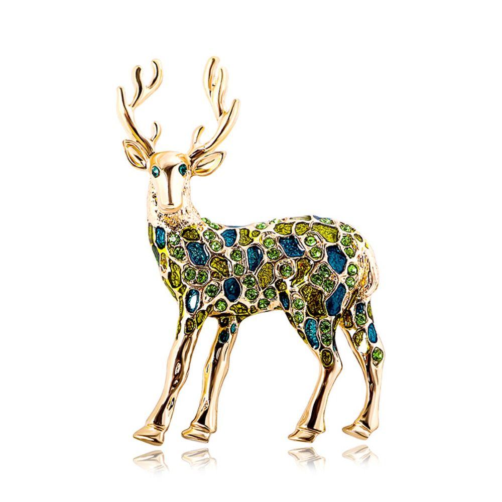 Drop Oil Snowflake Elk Brož Enamel Fashion Girls
