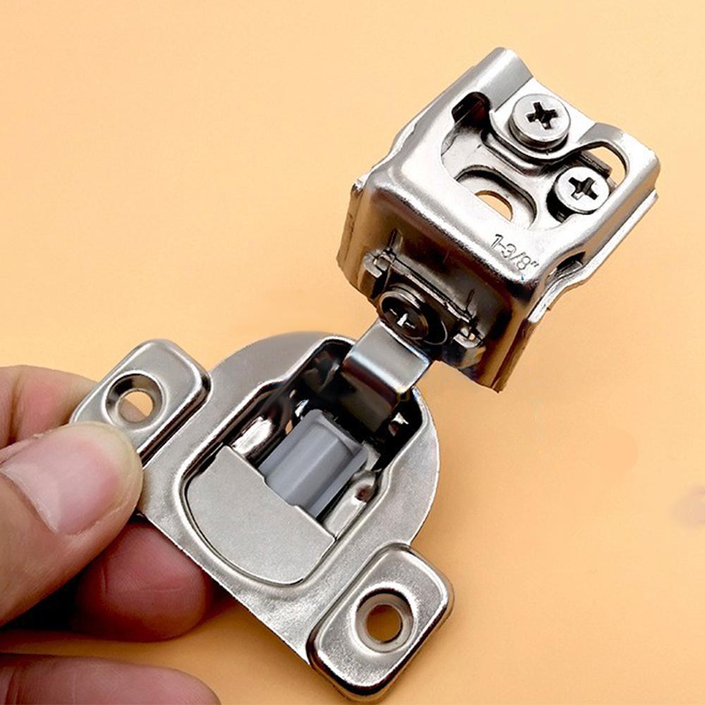2Pcs Soft Closing Cabinet Hinge Overlay Self Slow Close Door Hinges for Kitchen Cabinets Face Frame Concealed Hinges Door Damper