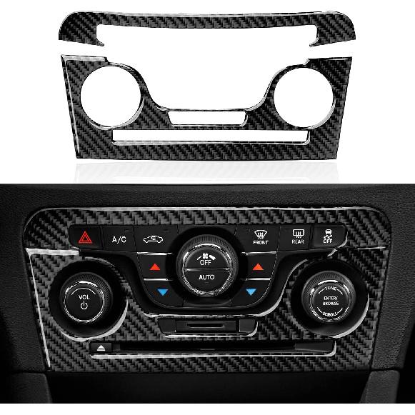 Car Gear Shift Panel Cover Decals for 2011 2012 2013 2014 Dodge Charger Accessories Carbon Fiber Interior Stickers