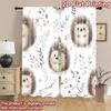 2D flat Photography Backdrop Scene Backdrop Cute Hedgehogs and Leaves 100% Polyester Festive Holiday Use for Bedroom